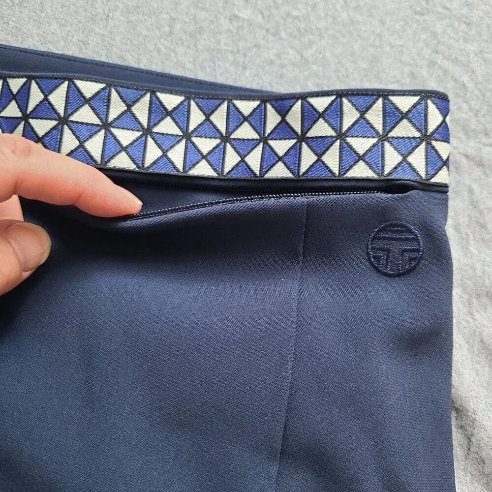 Tory Burch Sport Twill Skort Sz 14 Navy Blue Tennis Skirt Pleaded new